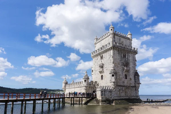 Lisboa Portugal Mayo 2018 Torre Belem Construida Siglo Orillas Del — Foto de Stock