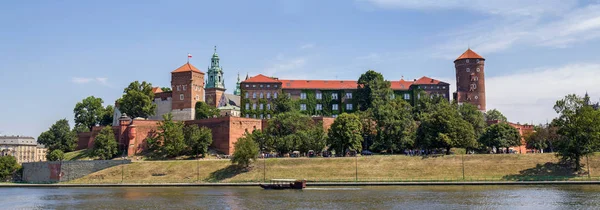 Castello Wawel Vista Panoramica Famoso Punto Riferimento Cracovia Polonia File — Foto Stock