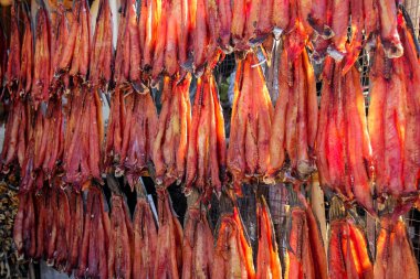 Öğleden sonra güneş Myanmar, Güney Asya, Kuru balık pazarı, 