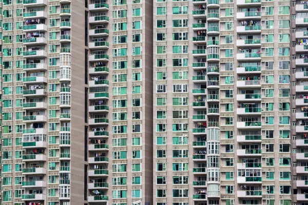 Bir Sanayi Kentsel Kenti Yüksek Yoğunluklu Konut Düz Binalarda — Stok fotoğraf