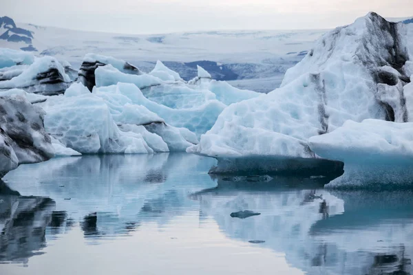 Iceberg Galleggiante Sul Ghiacciaio Fondente Jokulsarlon Islanda — Foto Stock