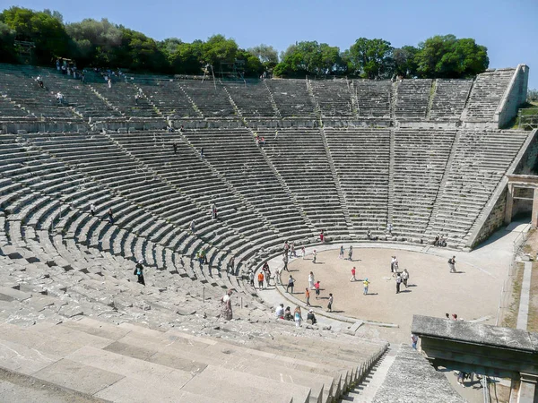 Epidavros Grecia Mai 2009 Amfiteatrul Piatră Din Epidaurus Grecia Este — Fotografie, imagine de stoc