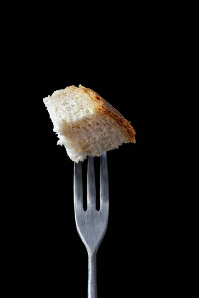 Cibo Fonduta Serie Forchetta Pane — Foto Stock