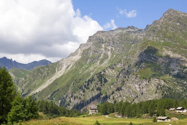 Beautiful Landscape Alps Mountain Height Sunny Summer Season — Stock Photo, Image