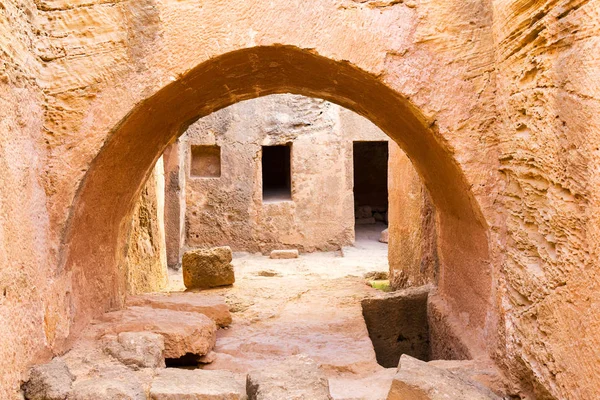 Tomba Dei Sito Archeologico Paphos Cipro Patrimonio Dell Umanità Unesco — Foto Stock