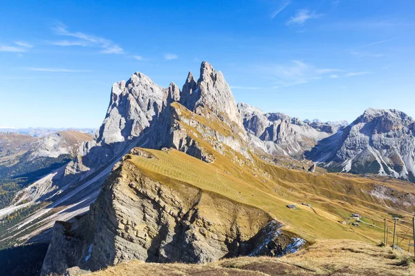 Ridge Seceda Mountain Peak Dolomites National Park South Tirol Italy — Stock Photo, Image