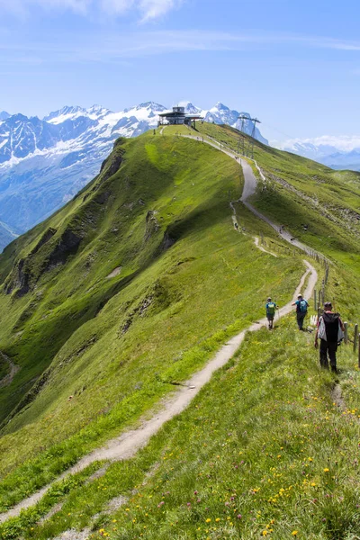 Górska Restauracja Panoramiczna Alpy Wieża Szczycie Planplatten 245 Raju Turystycznym — Zdjęcie stockowe