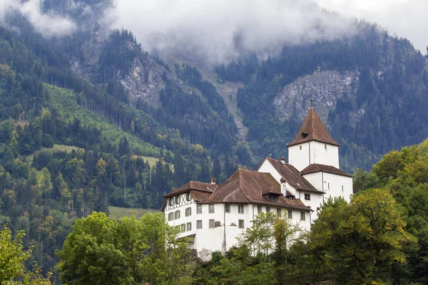 Mittelalterliche Burg Wimmis Berner Oberland Schweiz Erbaut Oder Jahrhundert Ist — Stockfoto