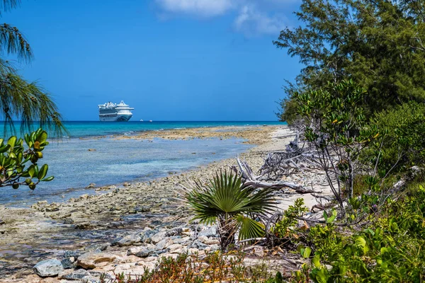 Princess Cays Bahamas July Isolated Tropical Beach Scene July 2018 — Stock Photo, Image