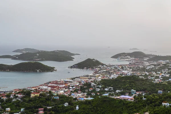 Malých Ostrovů Pobřeží Thomas Panenských Ostrovech Zataženo Pozdě Odpoledne — Stock fotografie