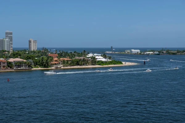 Vacker Utsikt Från Port Everglades Fin Sommardag Fort Laurderdale Florida — Stockfoto