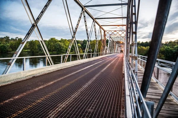 Udsigt Dækket Washington Crossing Bridge Mellem New Jersey Pennsylvania - Stock-foto