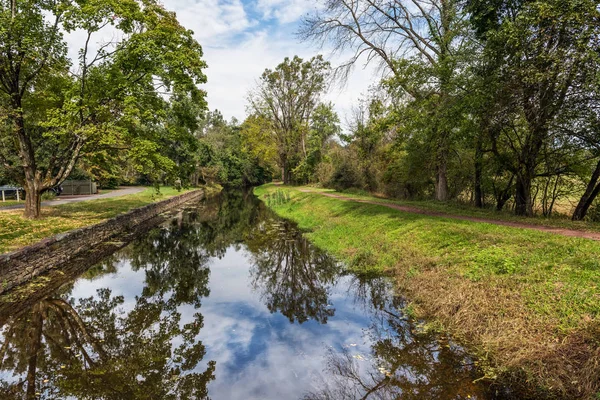 Una Vista Panorámica Del Canal Delaware Bucks County Pennsylvania —  Fotos de Stock