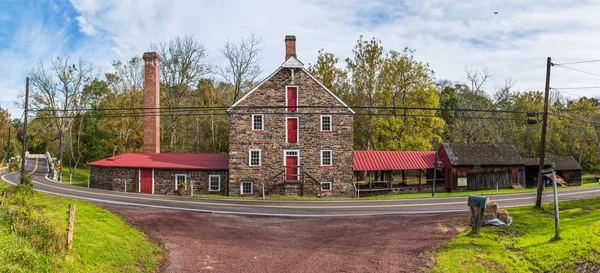 Bedminster Pennsylvania October Panoramic View Historic Stover Myers Mill Built — Stock Photo, Image
