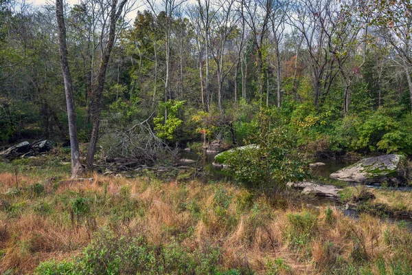 Wczesna Jesień Krajobraz Tohickon Creek Bucks County Pennsylvania — Zdjęcie stockowe