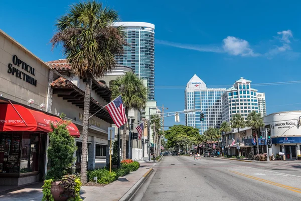 Fort Lauderdale Florida Července Street View Budov Maloobchodních Prodejen Hlavním — Stock fotografie