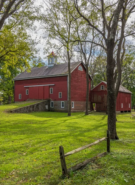 Erwinna Pennsylvania Outubro Celeiro Histórico Década 1850 Tinicum Park Como — Fotografia de Stock