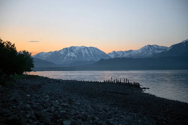 Pôr do sol em Resurrection Bay — Fotografia de Stock