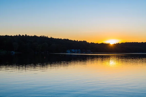 Sunset White Lake — Foto de Stock