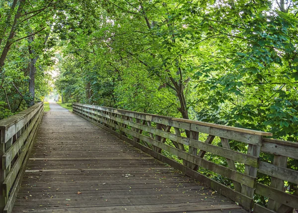 Gammal Träbro Längs Henry Hudson Trail Monmouth County New Jersey — Stockfoto