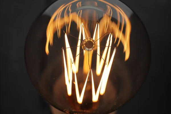 Edison Retrolampa Närbild Det Bra Idé Högkvalitativt Foto — Stockfoto