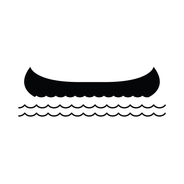 Illustrazione Vettoriale Una Canoa — Vettoriale Stock