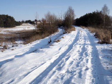Kar ile kış manzarası