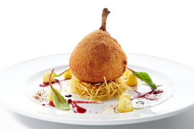 Kızarmış Tavuk Kiev veya Cutlet Kiev Tarzı Yaratıcı Gıda Tasarımı