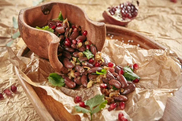Lobio tradisional Georgia dari Kacang yang Dimasak — Stok Foto