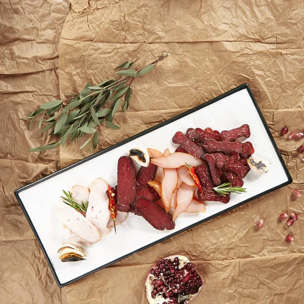 Meat Delight - сушеное мясное блюдо — стоковое фото