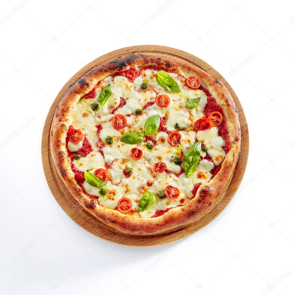 Pizza Margarita or Margherita Isolated