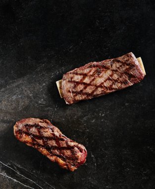 Sıcak Taze Gaucho Biftek veya Barbekü Izgara Backgrou Üzerinde Flank Steak