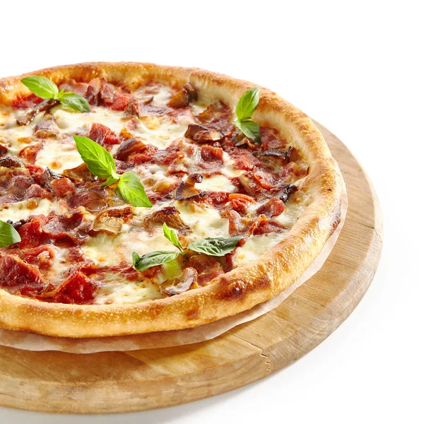 Canadian Pizza or Regina with Bacon — Stock Photo, Image