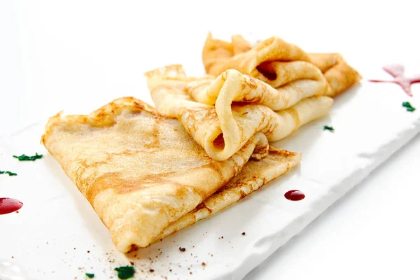 Folded Crepe or Pancakes — Stock Photo, Image