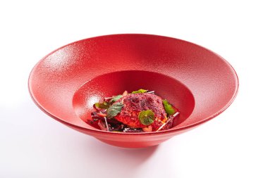 Tartar sos ve tutku meyve mus üst görünümü