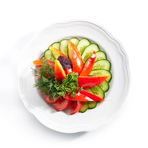 Surtido de verduras frescas con pimientos dulces y verduras —  Fotos de Stock