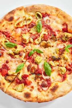 Deniz ürünleri pizza lezzetli