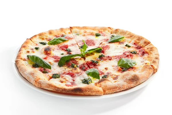 Margherita šatna pizzy — Stock fotografie