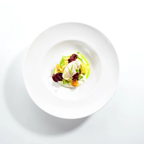 Exquise serveren avocado salade met truffel en krab — Stockfoto