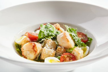 Tarak closeup ile lezzetli doğal sezar