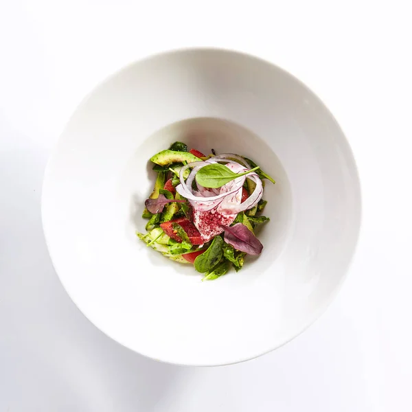 新鮮な野菜サラダのトップ ビュー — ストック写真