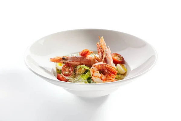 Delicious caesar with argentinian shrimps — Stock Photo, Image