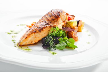 Fırında Sebze Garant Gariztlü Tavuk Fileto Makro Shot