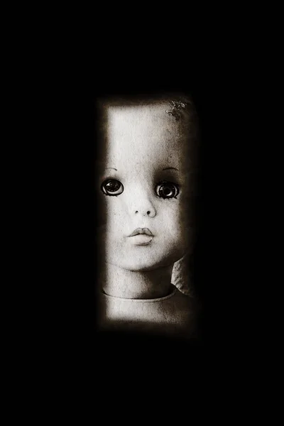 Artistic Image Grunge 1960S Dolls Face — Stock Photo, Image