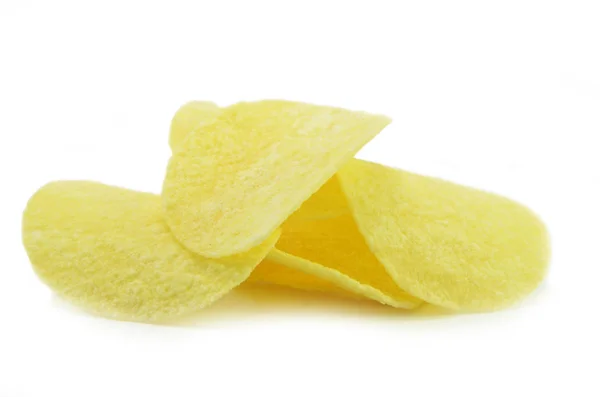 Kartoffelchips Isoliert Auf Reinweißem Hintergrund — Stockfoto