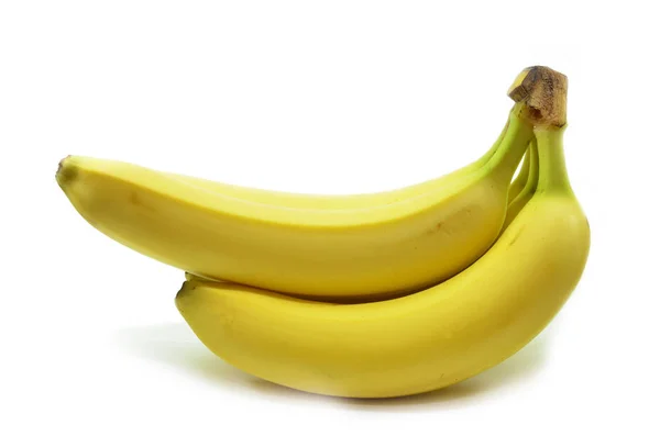 Kilka Banany Białym Tle Białym Tle Żółte Banany — Zdjęcie stockowe