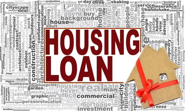 Housing Loan Word Cloud Creative Illustration Idea Word Lettering Typography — Stock Photo, Image