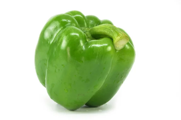 Pimiento Verde Sobre Fondo Blanco — Foto de Stock