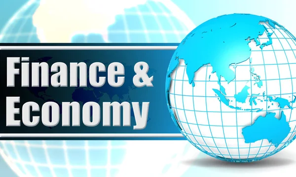 Finance Economy Sphere Globe Rendering — Stock Photo, Image