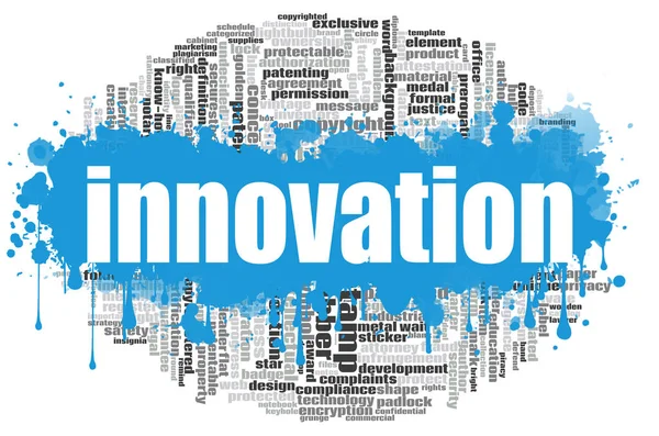 Innovation Word Cloud Concept White Background Rendering — Stock Photo, Image